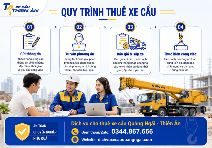 cho thuê xe cẩu Quảng Ngãi Thuê xe cẩu tại Quảng Ngãi