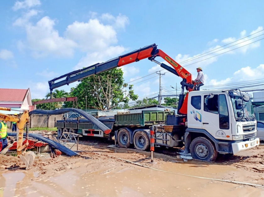 Thuê xe cẩu công trình Quảng Ngãi