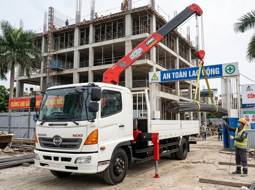Thuê xe tải cẩu Quảng Ngãi