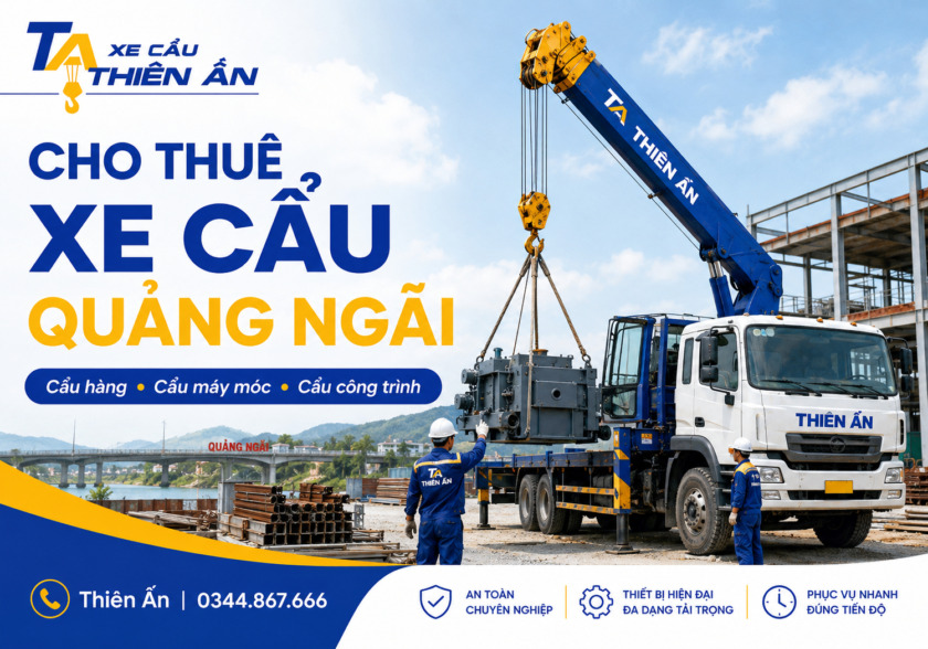 cho thuê xe cẩu Quảng Ngãi Cho thuê xe cẩu Quảng Ngãi